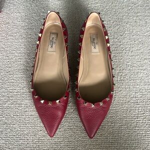 Burgundy red flats size 40